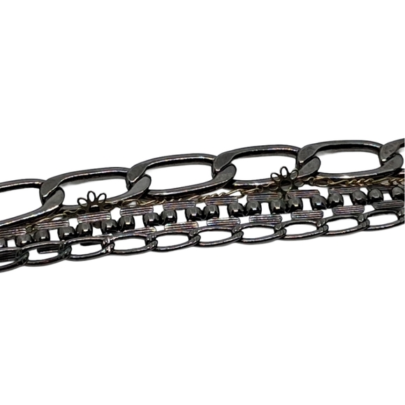 Posh Layers! Mixed Metal Multi-Chain Statement Necklace - Picture 8 of 8